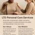 Caregiver supporting a senior woman with LTD Personal Care Services.